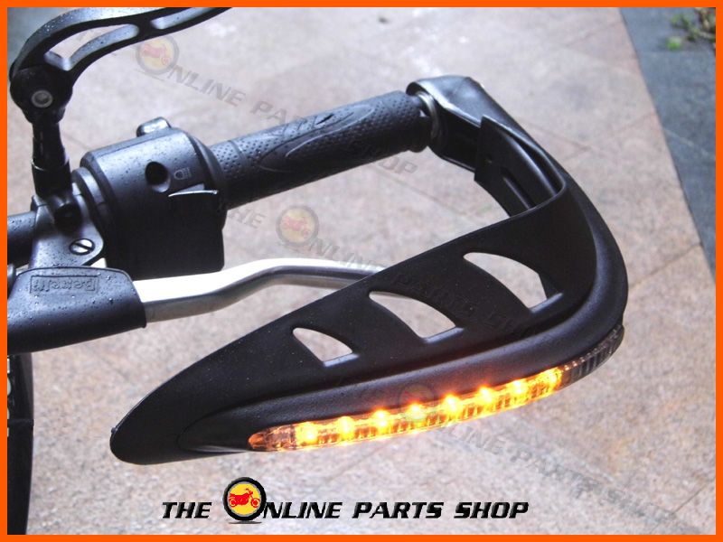 Universal Integrated LED Handguards Turn Signal Indicators Motorcycle